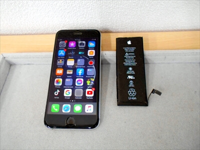 岡山県倉敷市からお越し頂きました！iPhone(アイフォン)6バッテリー交換修理！　当店のiPhone修理価格は、地域最安値を更新中でございます！多くの皆さまに当店をお選び頂いています！(^o^)v