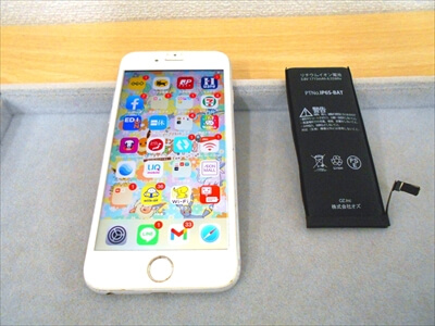 岡山県総社市からお越し頂きました！iPhone(アイフォン)6Sバッテリー交換修理！　iPhoneのバッテリーが膨張し「ここ(当店)に来れば直してもらえる！と思って来ました！(#^o^#)」とのお言葉を頂きました！ありがとうございます！(#^▽^#)v