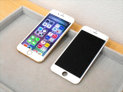 岡山県倉敷市からお越し頂きました！iPhone(アイフォン)6S液晶ガラスパネル交換修理！　iPhone12か13に買い替えをご検討中だそうですが、入荷が遅くなりそうなので、ひとまず当店にてお手元にお持ちのiPhone画面を修理されました！(^o^)v