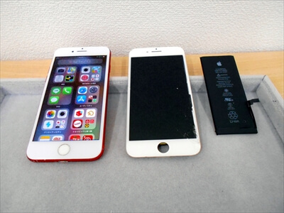 岡山県倉敷市からお越し頂きました！iPhone(アイフォン)7液晶ガラスパネル交換修理＆バッテリー交換修理！　iPhoneの画面修理のついでに著しく劣化したバッテリーも一緒に修理をして頂きました！(^o^)/