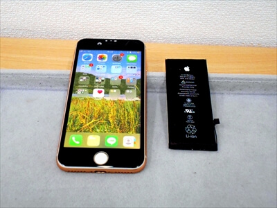 岡山県倉敷市からお越し頂きました！iPhone(アイフォン)8バッテリー交換修理！　お仕事でもお使いのiPhoneとの事で、1日の途中で充電が必要になる～(汗)と、大変ご不便を感じられているご様子でした～(^_^;)(汗)