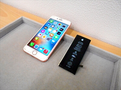 岡山県倉敷市からお越し頂きました！iPhone(アイフォン)6Sバッテリー交換修理　ご購入されて7年弱のiPhone！初めてのバッテリー交換修理だそうです！w(*ﾟoﾟ*)w