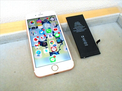 岡山県倉敷市からお越し頂きました！iPhone(アイフォン)6Sバッテリー交換修理！　娘さんから譲り受けたiPhoneをすごく綺麗にお使いで、今回の修理でさらに元気なiPhoneに復活致しました！(^o^)