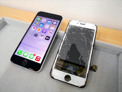 岡山県倉敷市からお越し頂きました！iPhone(アイフォン)SE(第2世代)液晶ガラスパネル交換修理！　iPhoneが車に轢かれた！？(汗)バキフォンが、無事！作動するiPhoneに復活致しました！(^▽^)o